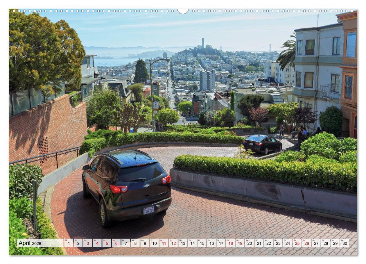 San Francisco - City on the Bay (Wandkalender 2026 DIN A2 quer), CALVENDO Monatskalender: Faszinierende Bilder der Traumstadt San Francisco an der Pazifikküste in Kalifornien (CALVENDO Orte)