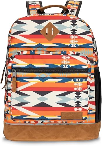 Miniatura 8 de Wrangler Yellowstone Mochila estilo occidental, viajes, uso diario con funda acolchada para laptop de 15.6 pulgadas, negro cuerda, Mochilas Daypack