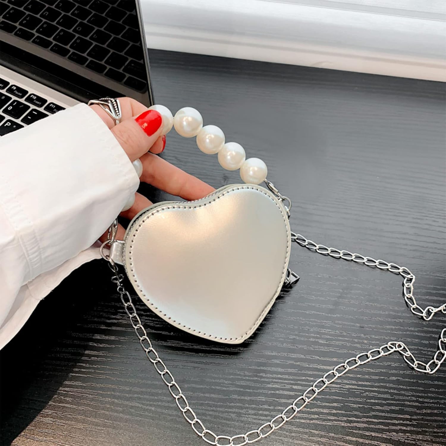 SOTOGO 2 Pieces Little Girls Purses Toddler Purse Princess Purse Handbag Girl Wallets Chain Shoulder Crossbody Bags for Kids - Image 2