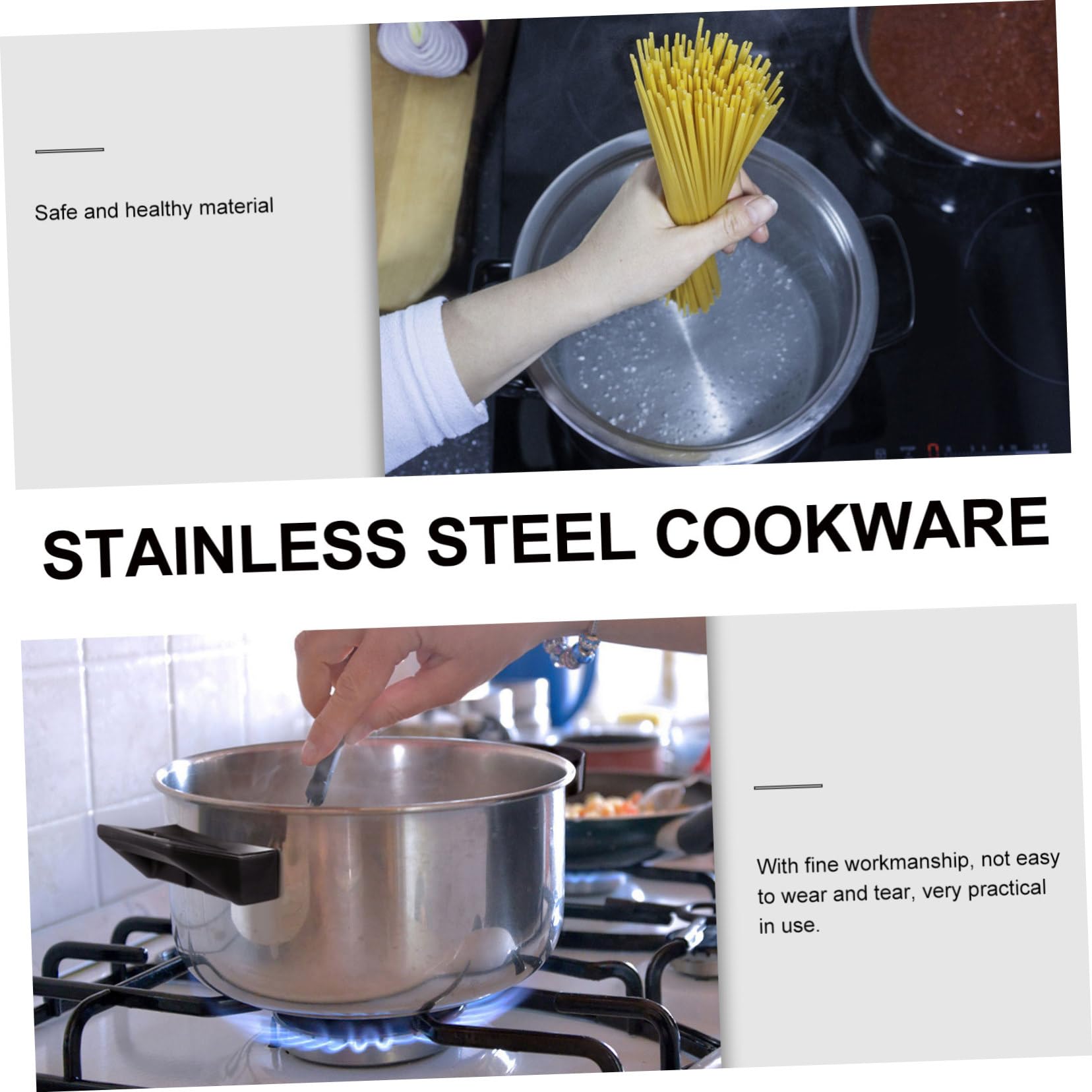 Pentola per Noodles in Acciaio Inox Argento, Portatile
