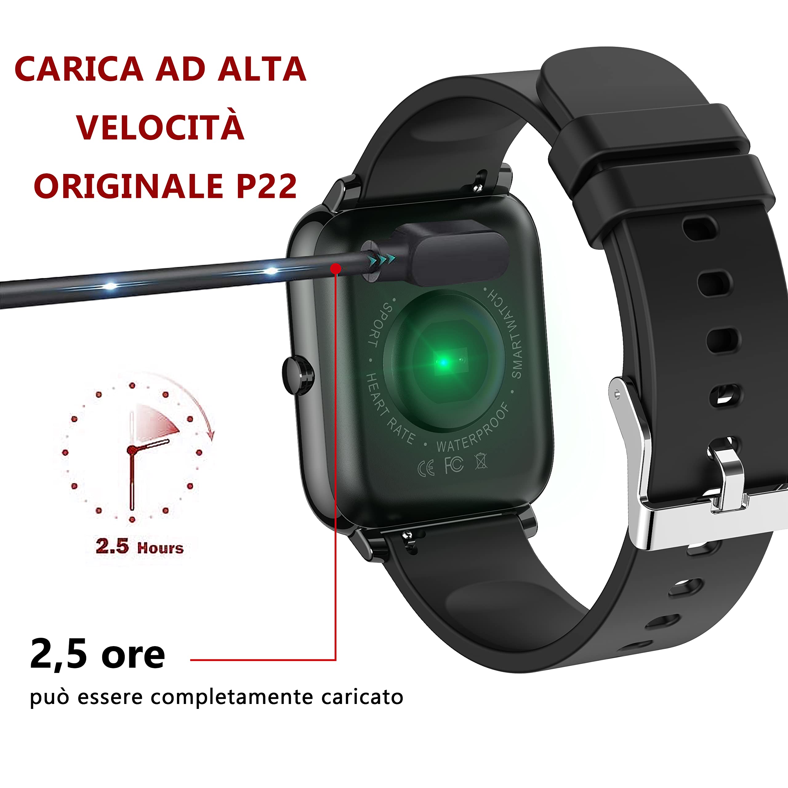 Cavo Ricarica Per Smartwatch Popglory P66 - USB, Ricarica Rapida - Foto 7