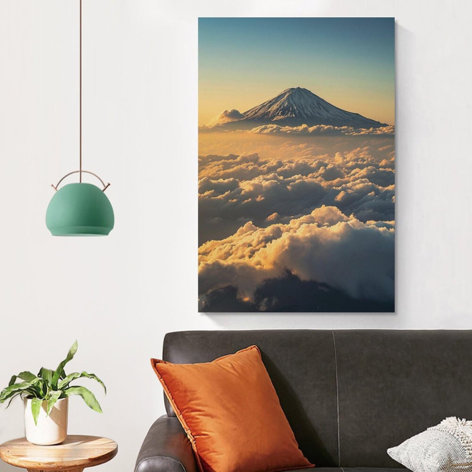 Amazon.co.jp: 絵画 日の出の富士山と雲海 アートパネル ポスター