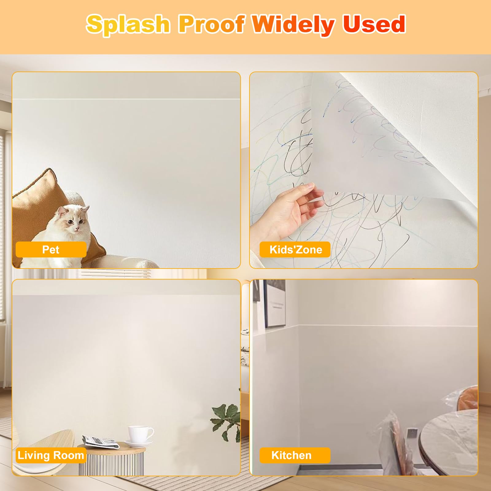 Static Cling Wall Protector - No Residue! -7 Static Cling Wall Protector - No Residue! -7