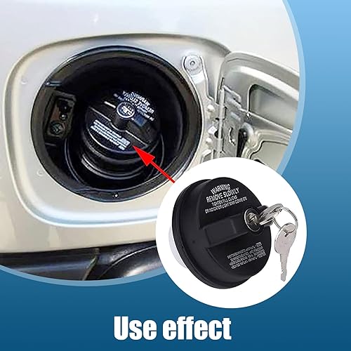 Miniatura 8 de 1 tapa para tanque de combustible para automóvil con cerradura y llave, tapa de tanque de combustible antirrobo de plástico ABS, adaptador de tapa