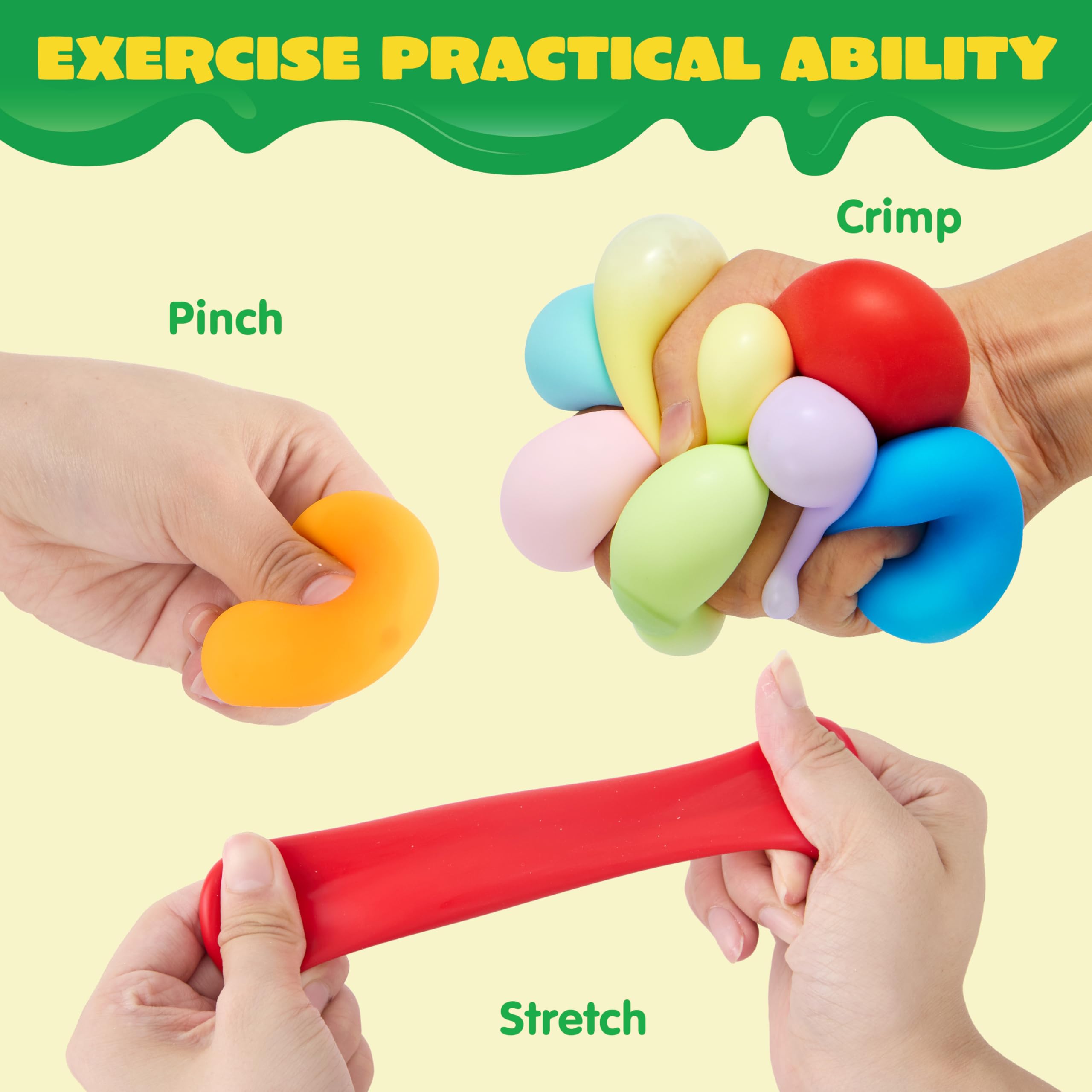 JOYIN 9 sztuk Slow Rising Colorful Sensory Toys Stress Ball