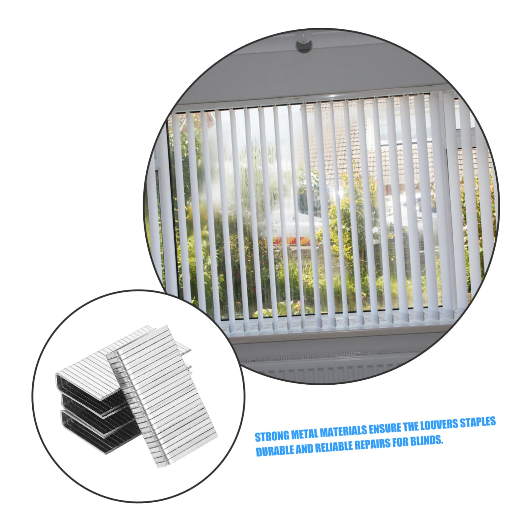 Mikikit Metal Shutter Replacement Staples 1.6cm Shutter Louvers Staples for Blind Repair