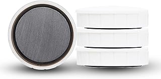 MAUL MAULsolid, Paquete SB, imanes pequeños e irrompibles para un Uso versátil, imanes Redondos con diseño Moderno, diámetro de 32 x 9,6 mm, Paquete de 4 Unidades, Color Blanco