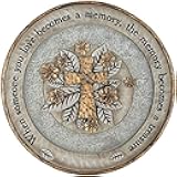 Carson Home Accents 12356 10 Inch Resin Outdoor Decor Treasured Memory Garden Stone Plaque with Bronze Accents