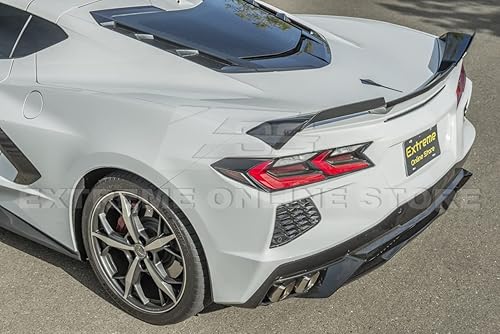 Miniatura 4 de Repuesto para modelos Chevrolet Corvette C8 2020  Par de mimbres adicionales de alerón de tapa trasera de maletero estilo Z51 (plástico ABS - fibra