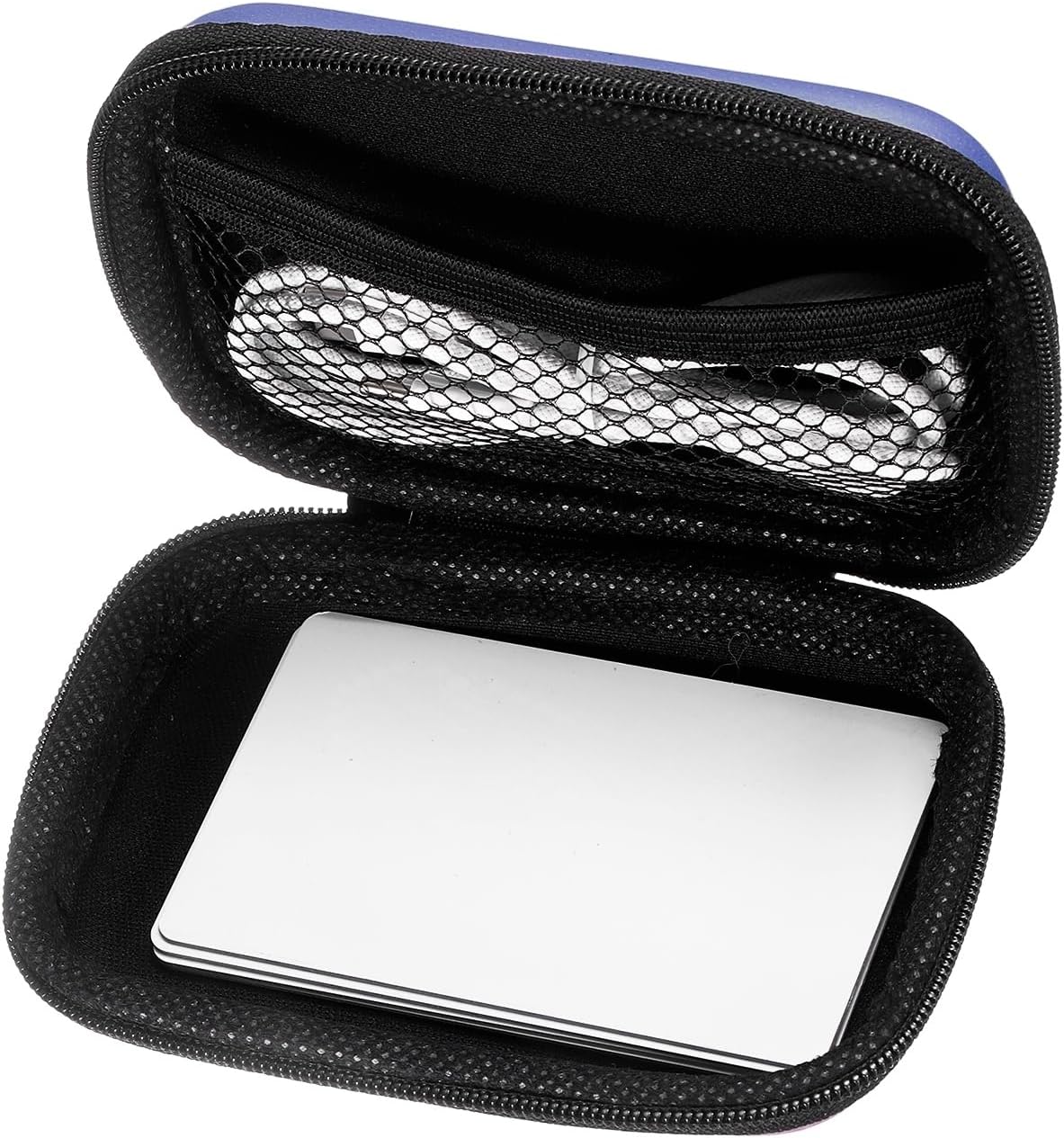 uxcell Travel Card Game Case, UNO Playing Card Case, Dark Blue Waterproof Rectangle Small Storage Box -Not Including Cards for Outdoor Gaming, Camping