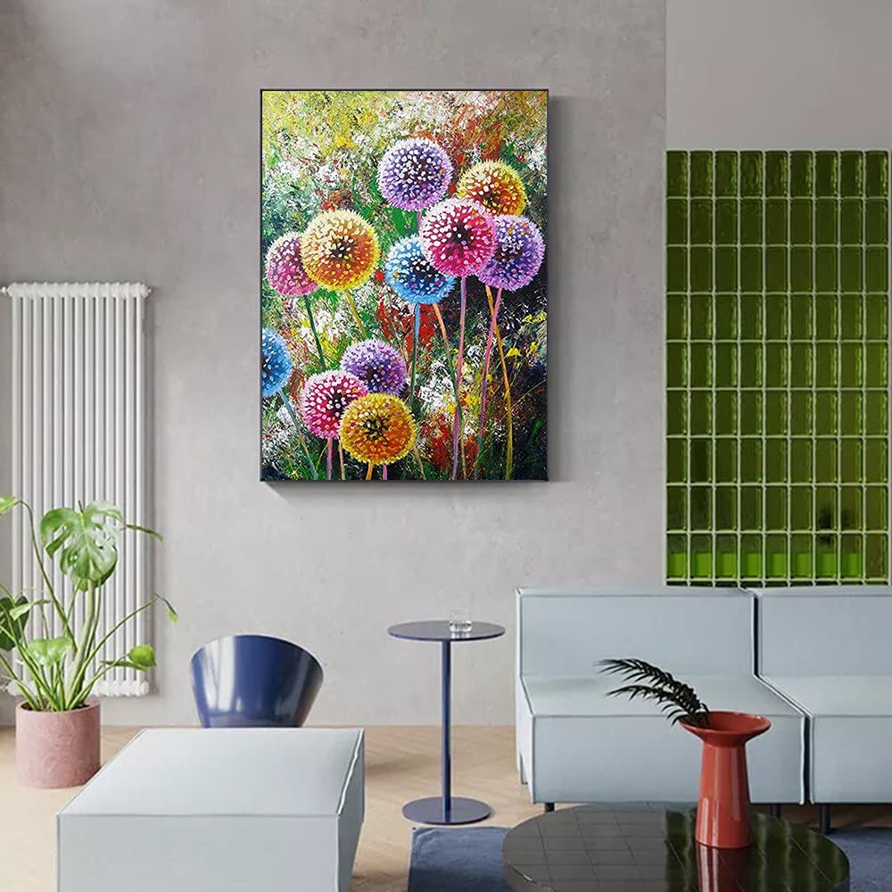 Peinture diamant 5D pissenlit pour grand décor mural de salon
