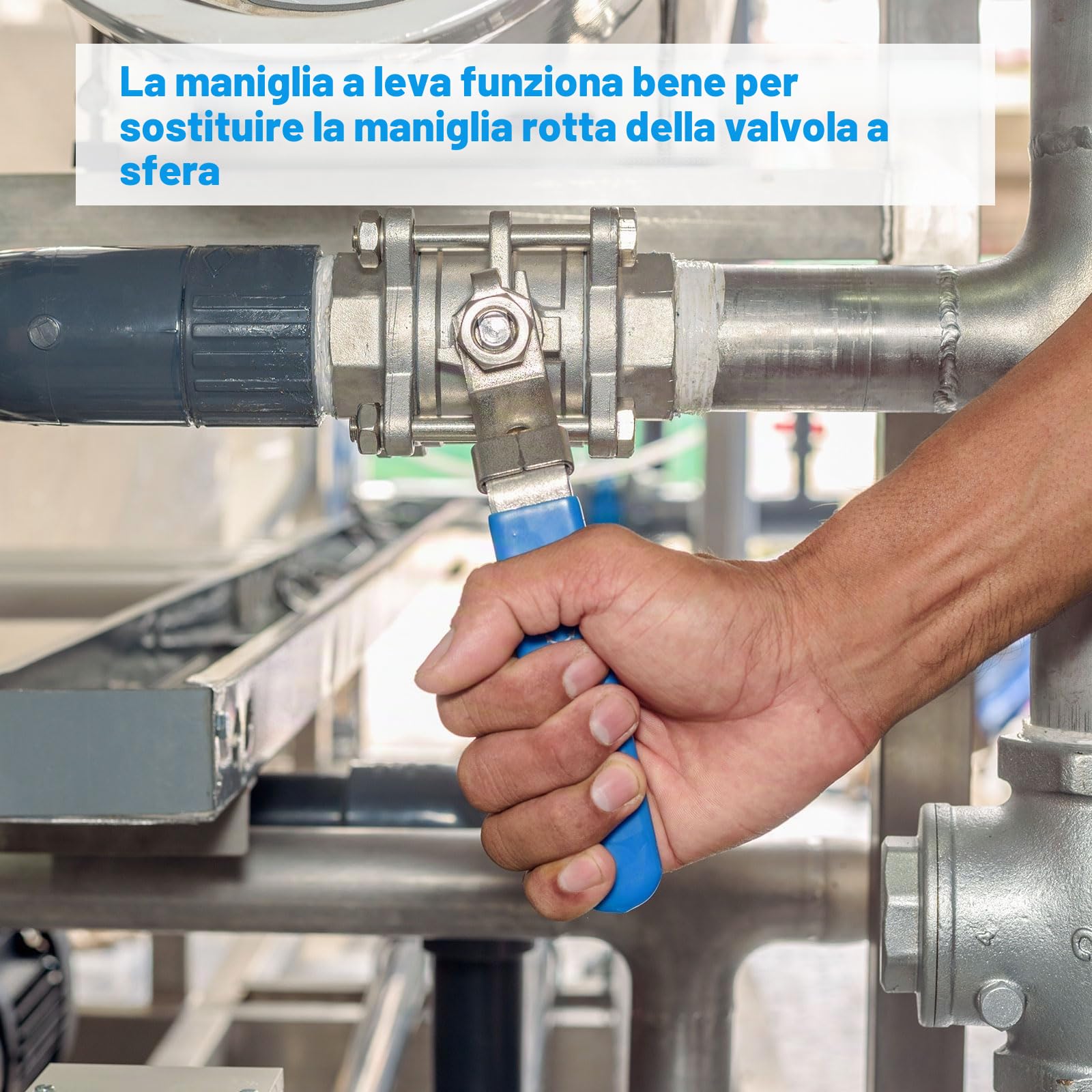 PATIKIL Maniglia a Leva per Valvola a Sfera, Maniglia Valvola Metallo Lunghezza Totale 94mm con Foro Dimensioni 8x5x3mm per Rubinetto, Riparazione e Sostituzione Tubo Flessibile Giallo