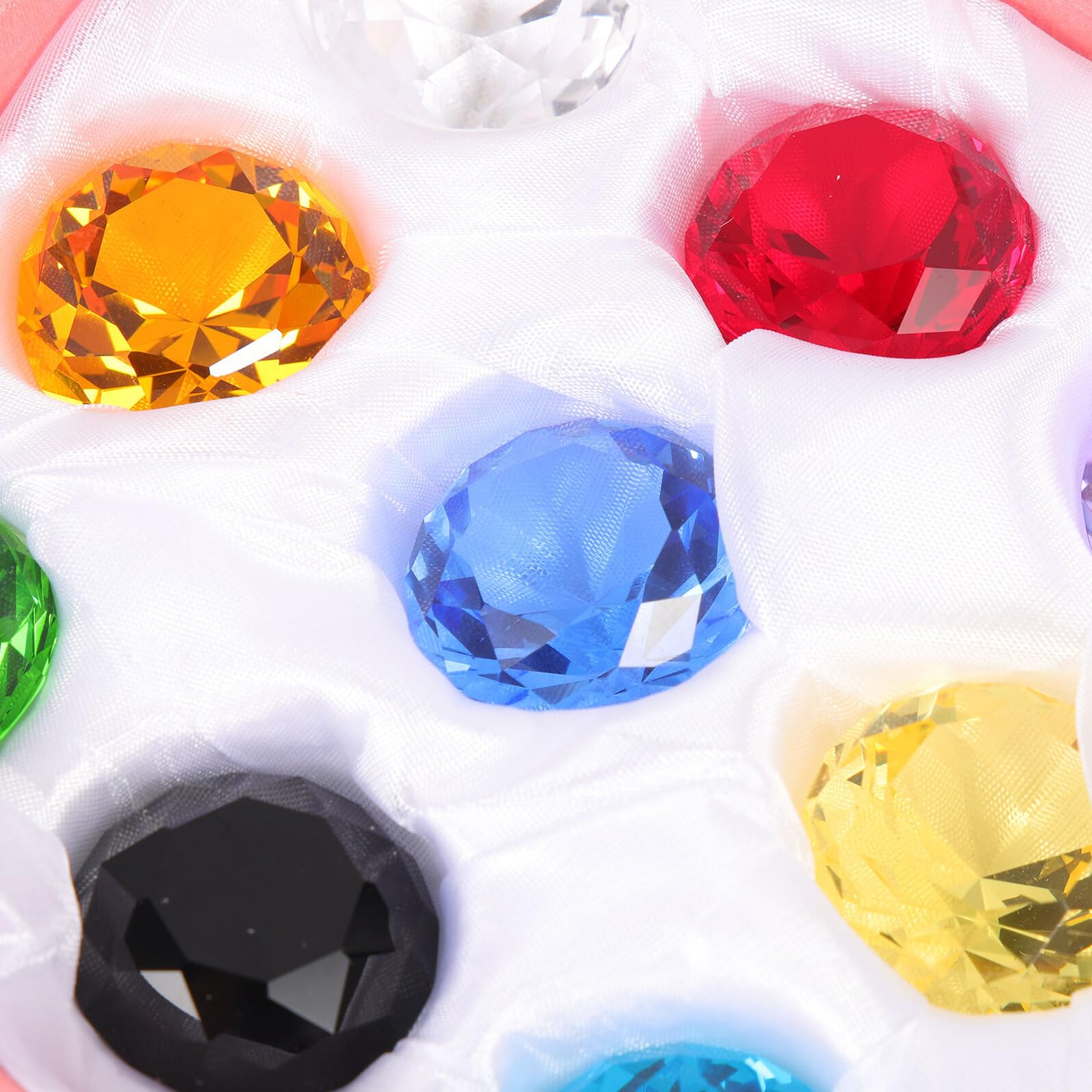 Healvian Diamanti Decorativi Riempitivo per Vasi a Forma di Diamante 12 Pezzi in Vetro 30mm e Decorazione Casa per Centro Tavola e Sfondo Fotografico