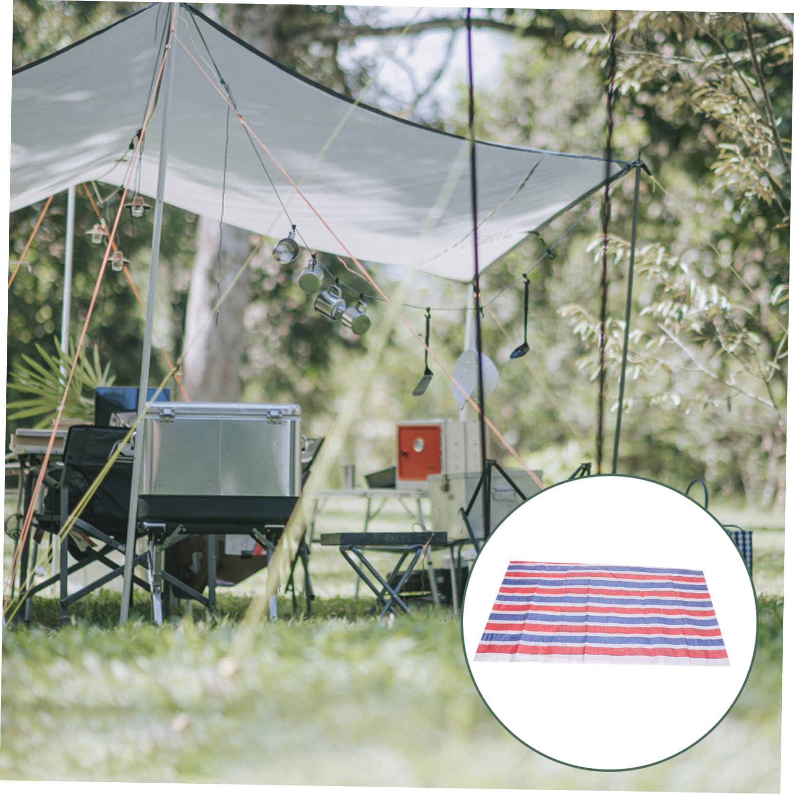 TOYANDONA Outdoor Lightweight Tarp for Camping Picnics Events Compact Protective Rain Cover for Beach Hiking Fishing Outdoor Activities