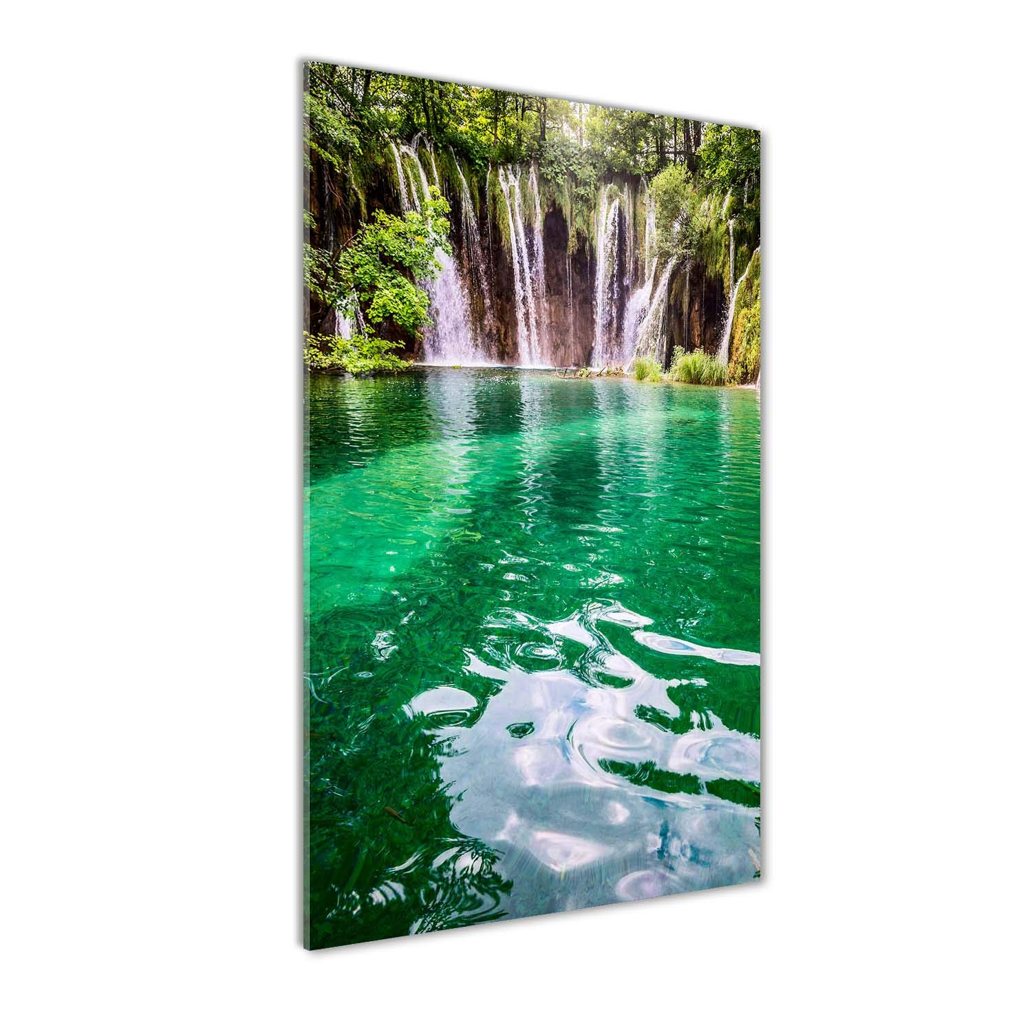 Déco mural derrière le plastique acrylique 70x140 - Grand tableau paysage vert
