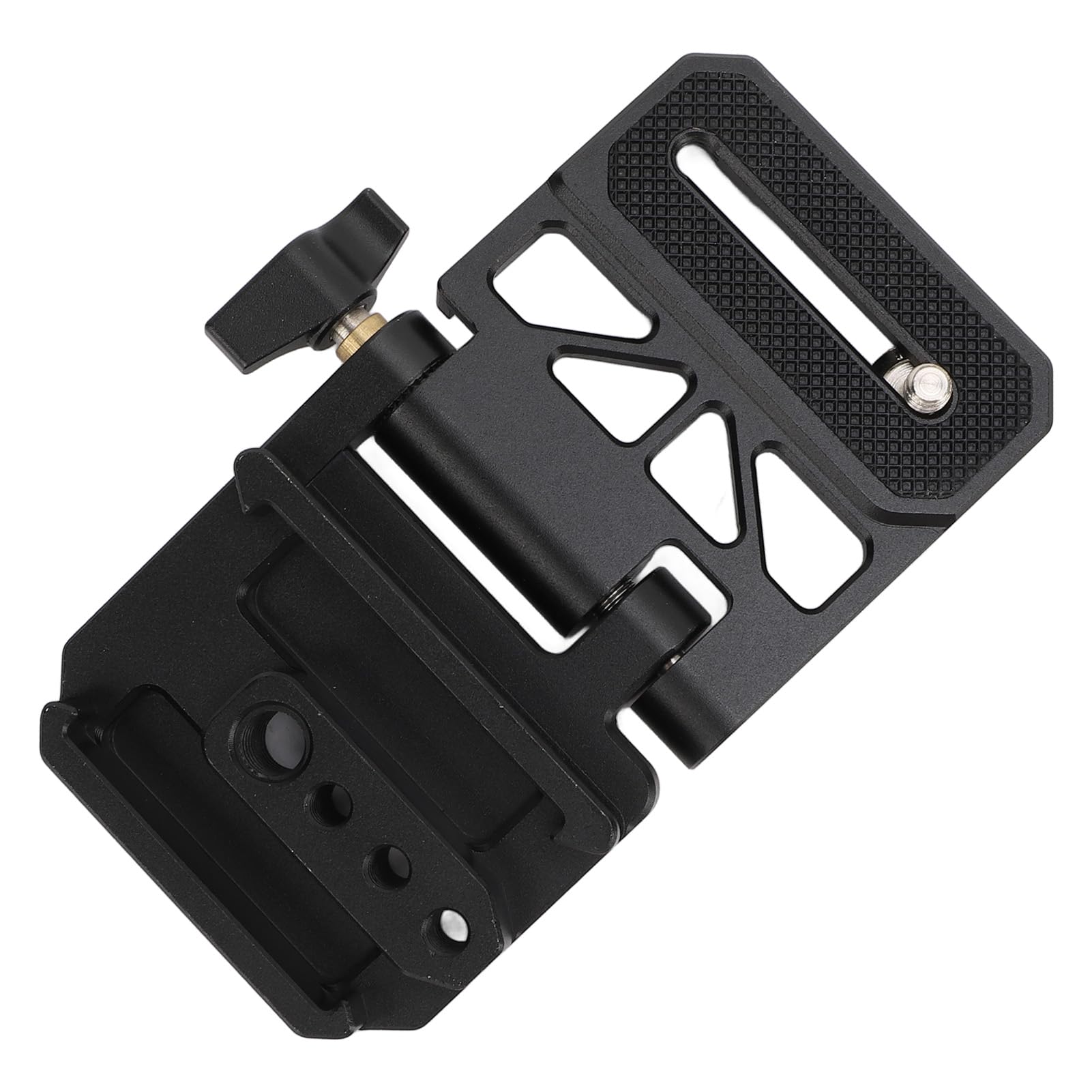 Placa Plegable de liberación rápida con roscas de 1/4 y 3/8 Pulgadas, Adaptador Universal de Montaje para cámara Compatible con Cabezales de Bola de trípode y estabilizadores,