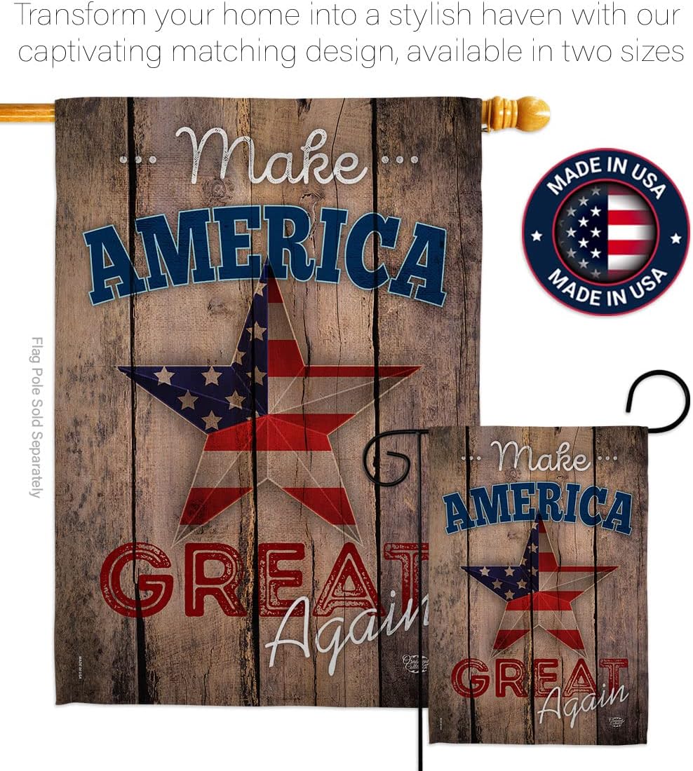 H191188 Make America Again Vertical House Flag, 28" x 40" inch, Multi-Color