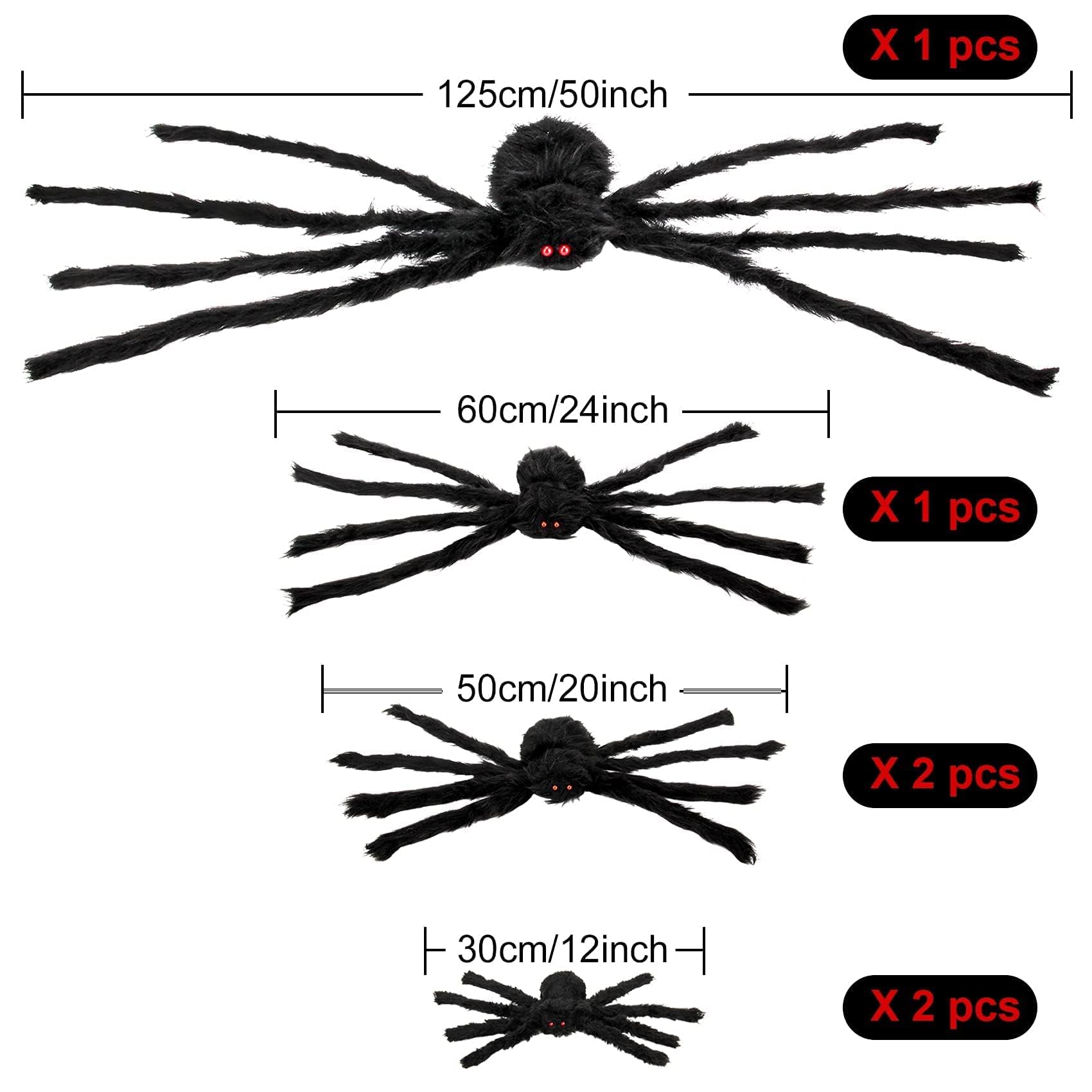 Dekoracje pająka na Halloween, realistyczne, duże, straszne pająki, dekoracja do domu, gigantyczne pająki, rekwizyty do wewnątrz, na zewnątrz, dekoracje imprezowe