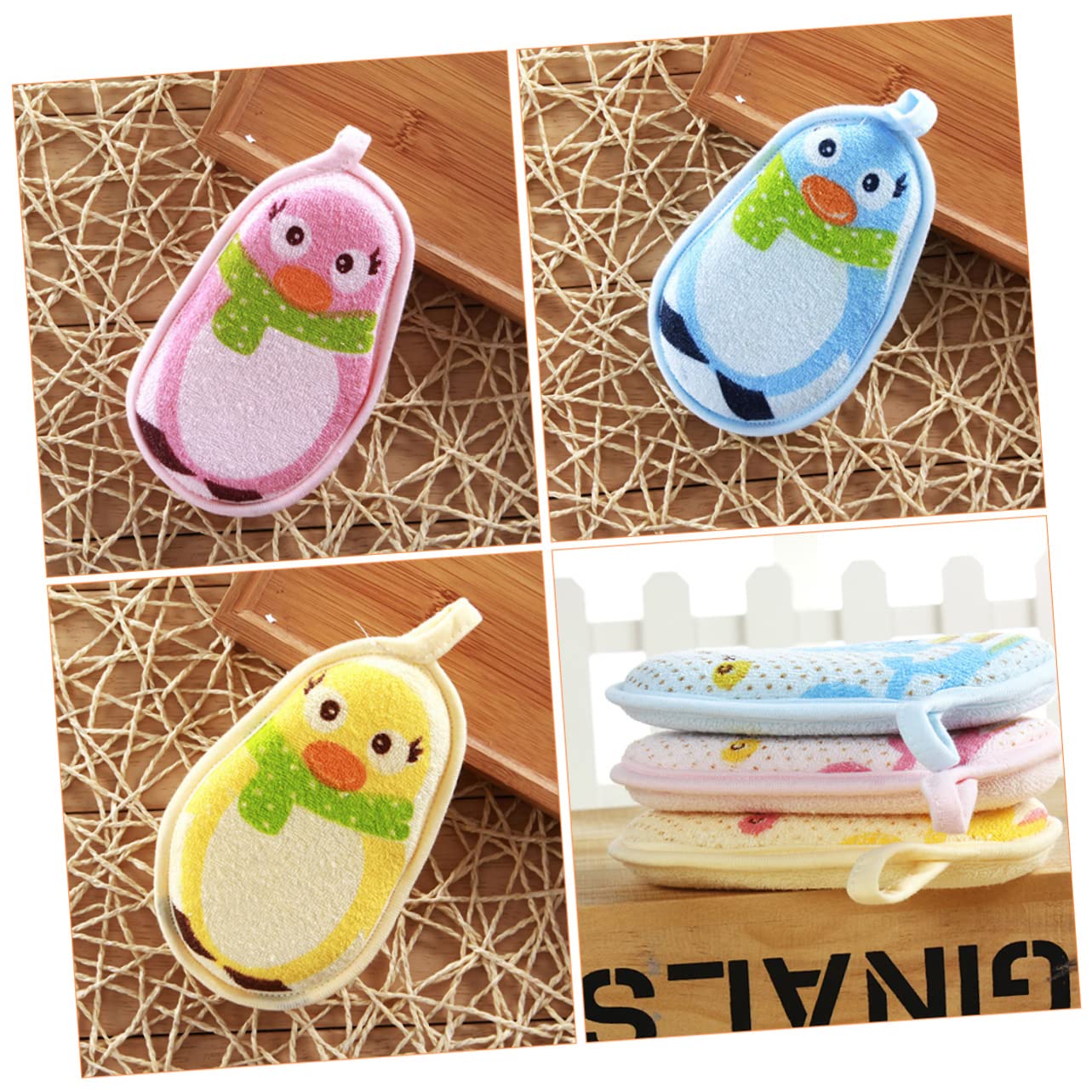 Toyvian 5 Set Di Spugne Per Il Corpo Resistenti Allusura Spugne Per La Doccia Portatili Per Neonati Per Il Bagno 3 Pezzi*5