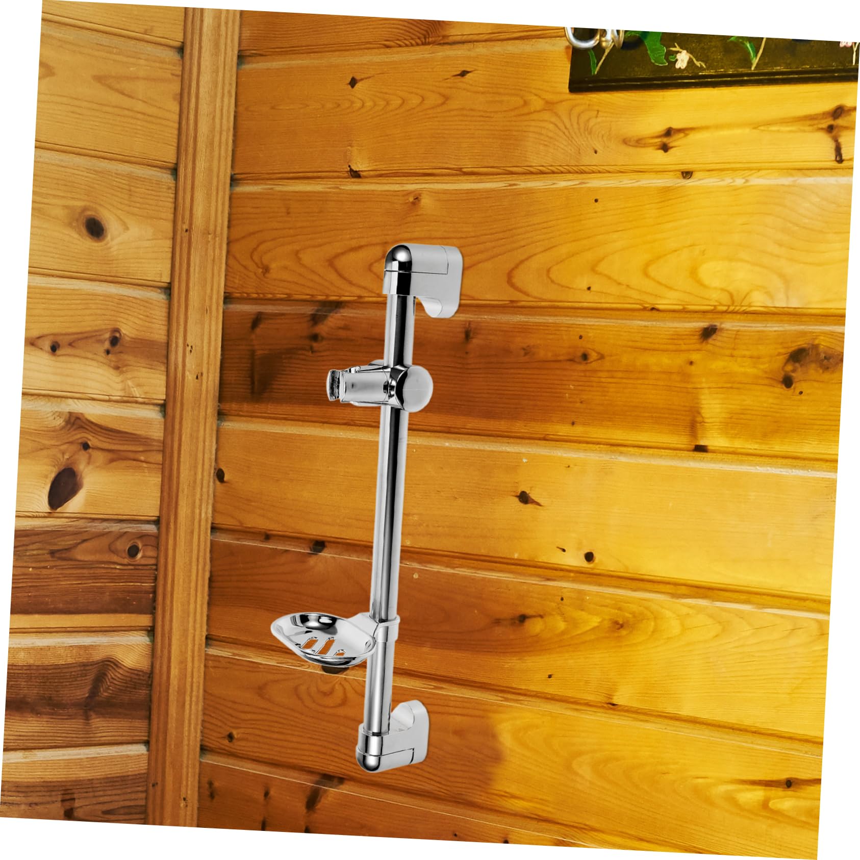 Gadpiparty 4piezas Soporte Ducha Ajustable De Inoxidable Con Barra Deslizante y Caja De Jabón Altura Regulable Para Baño Soporte Para Cabezal De Ducha