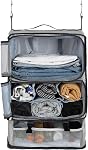 Surblue Hanging Shelves Travel Compression Packing Cube for Carry-on Luggage Suitcase Collapsible Transformable Garment Closet Organizers Large Capacity,Pink,XL