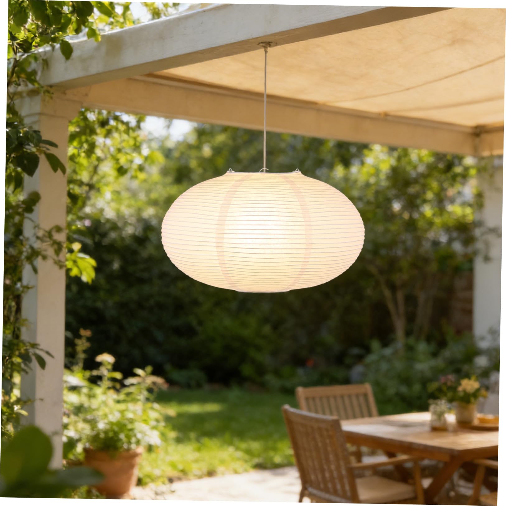 Paralume per Lampada Sospensione in Carta Bianco, Decorativo | Camera da Letto e Biblioteca, Facile da Installare, Semplice ed Elegante