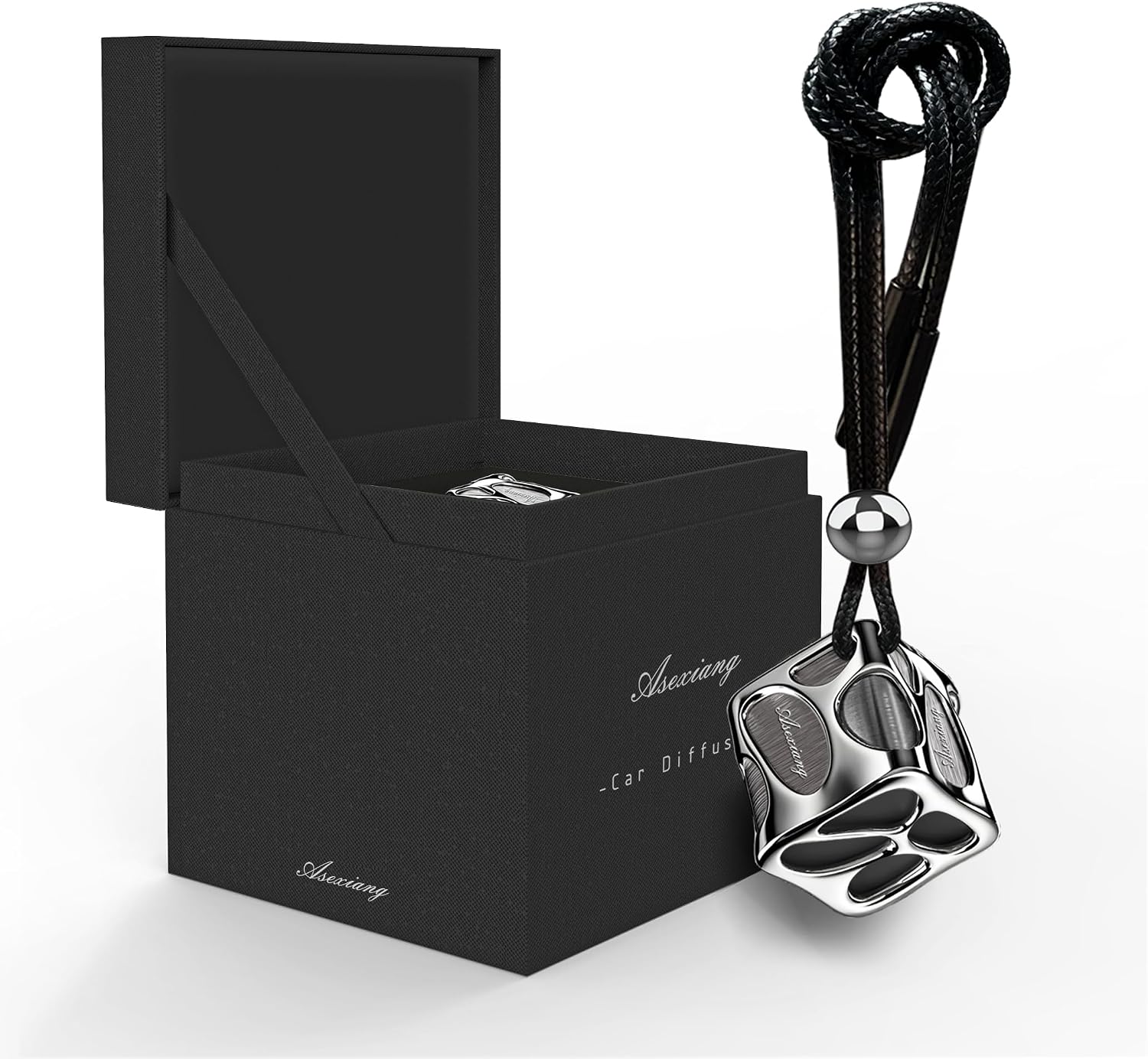 Lucky Dice Long-Lasting Car Air Fresheners Diffuser gift Set with 2 Scent Refills & Unscented DIY Tablet - Spill-Proof Solid Fragrance