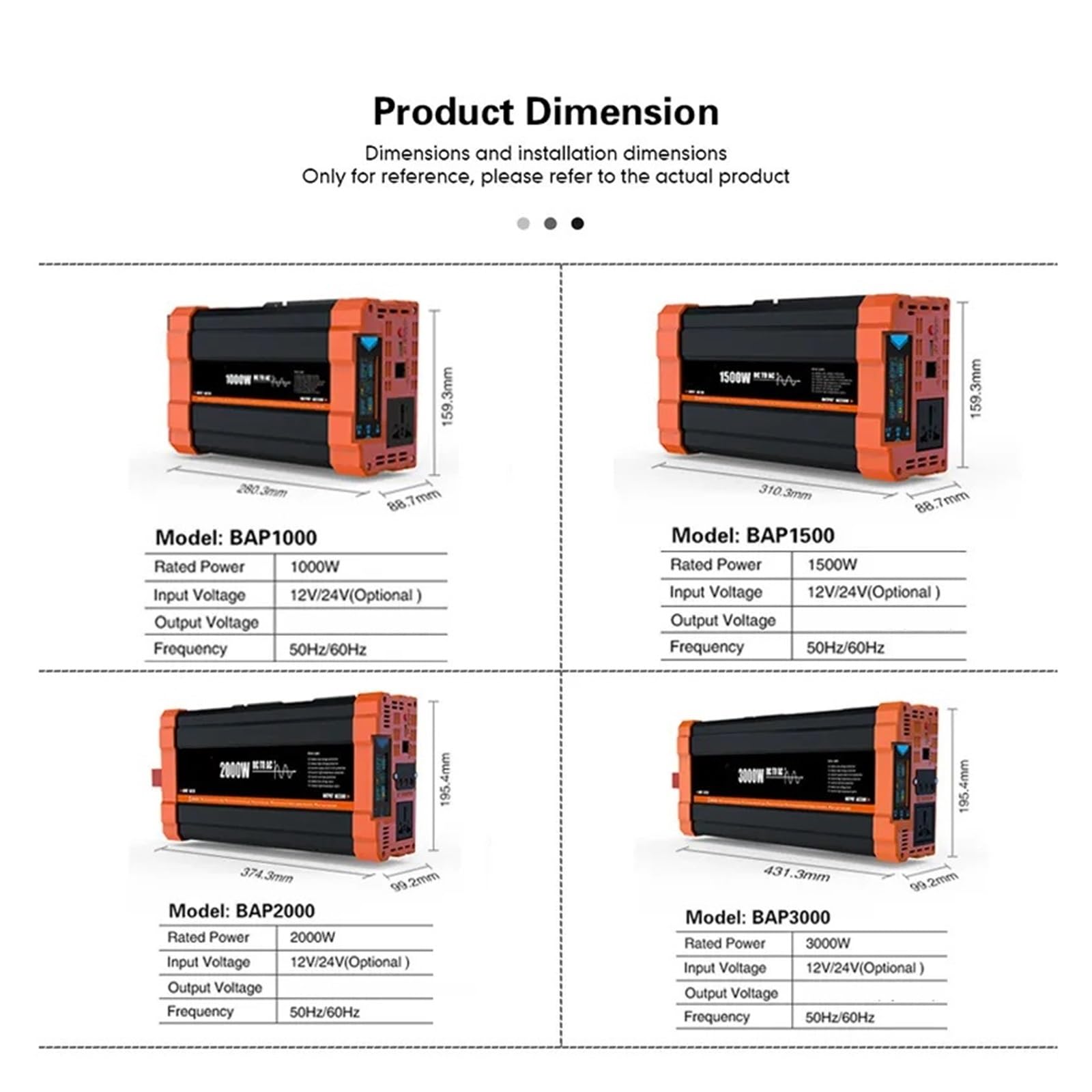 Przetwornica Czystej Fali Sinusoidalnej 12V 24V 48V Do 1000W 2000W 3000W 4000W LCD USB Przenośna Moc Inverte Samochodu Home Outdoor Szeroki zakres zastosowań(3000W,24V)