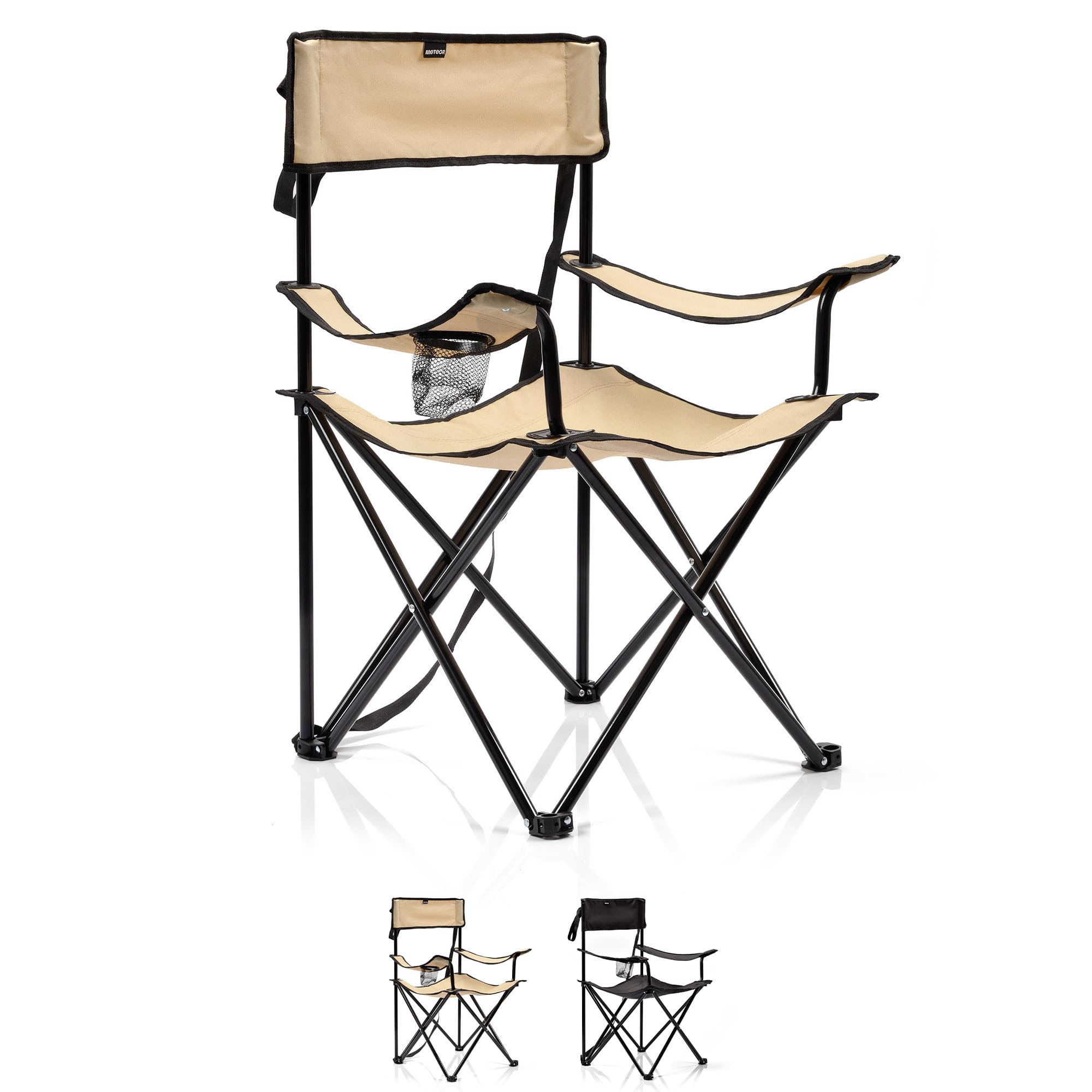meteor Silla Camping Portátil - Silla Playa Plegable - Acampada Jardin Picnic Senderismo Viajes Pesca - Seza