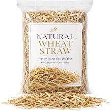 5 LB Natural Wheat Straw, Straw Bedding for Cat Dog Shelters & Garden Mulch