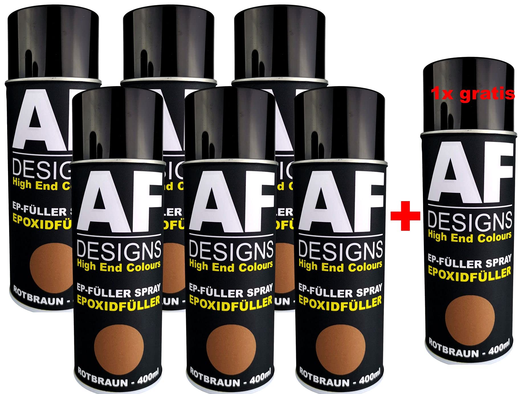 Alex Flittner Designs 6 + 1 gratis wypełniacz epoksydowy Spray Filler ochrona antykorozyjna wypełniacz epoksydowy Primer