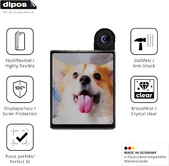 dipos FLEX Screen Protectors for Ikko MindOne Pro Pack of 2 Clear 100% screen cover full cover anti-shock self-healing bubble-free fingerprint compatible self-adhesive