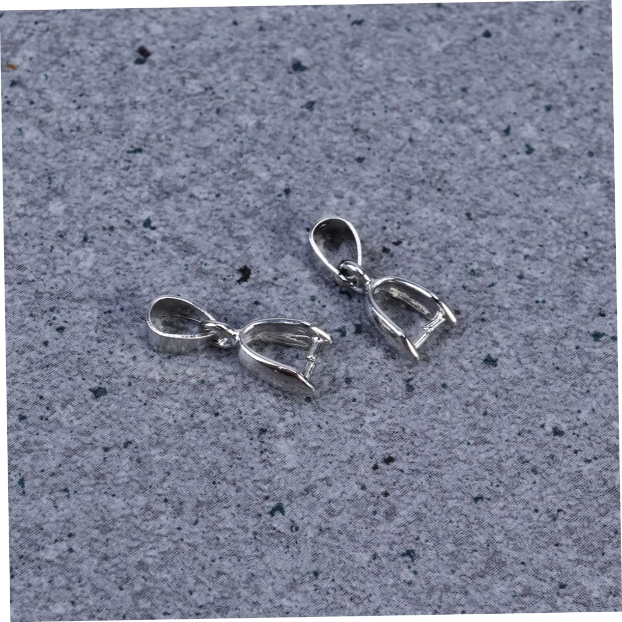 TEHAUX 300pezzi Pz Clip Pinza Per Pendenti Connettori Bead Per Gioielli Fai Da Te Argento Accessori Per Creazioni Uniche