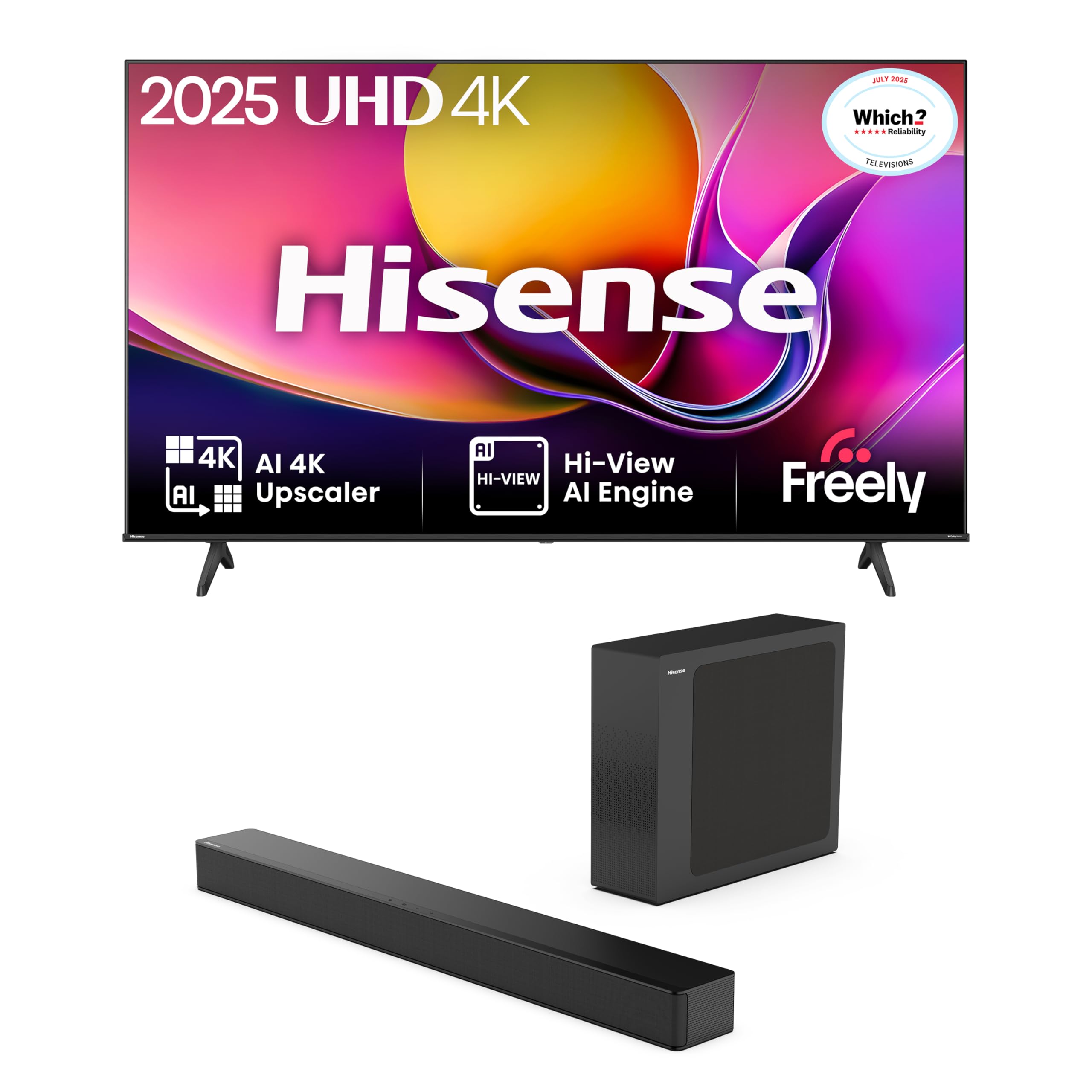 Hisense 43" 43A6QTUK 4K Ultra HD Smart TV AI TV - 4K UHD, Hi-View AI Engine, Precision Colour, AI Smooth Motion, Sports Mode with Freely, Disney +, YouTube, Netflix — view 16