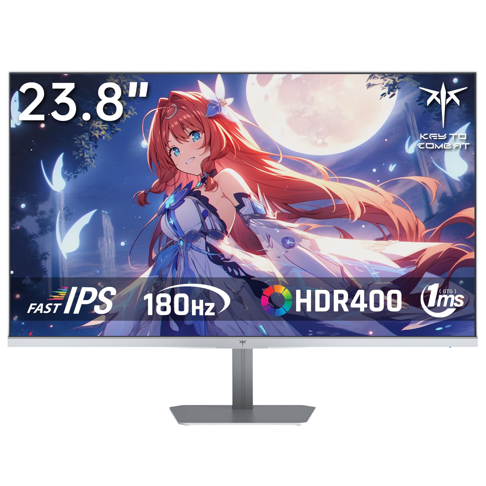 KTC 23.8インチ ゲーミングモニター FHD 180Hz Fast IPS 1ms ホワイト H24F8