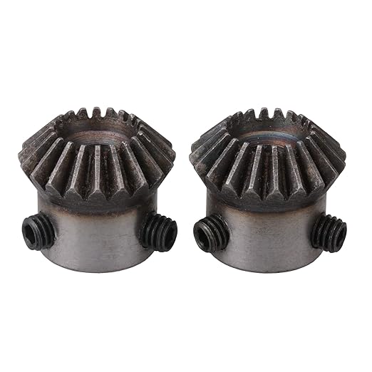CNBTR 45 Steel Silver 6mm Hole Diameter Tapered Bevel Gear Wheel 20 Teeth Pack of 2