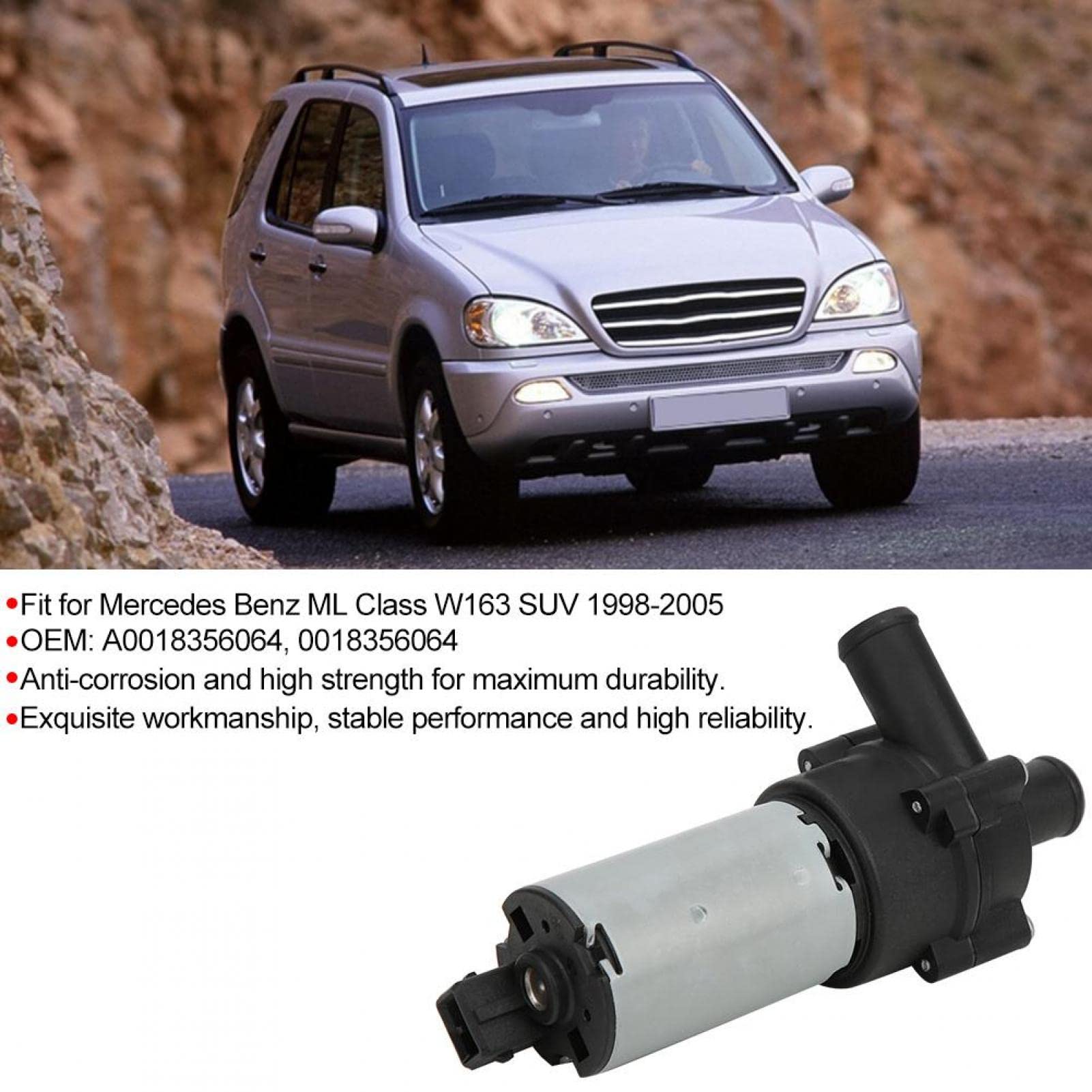 KIMISS Pompa Ausiliaria Acqua Auto - Ricambio 1K0965561J Per Vari Modelli
