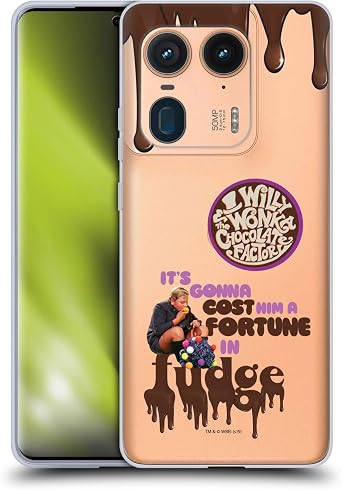 Head Case Designs Officially Licensed Willy Wonka and the Chocolate Factory Augustus Gloop Graphics Soft Gel Case Compatible with Motorola Edge 50 Ultra/X50 Ultra