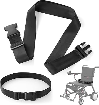 Wheelchair Safety Strap Seat Belt, Adjustable Anti-Slip Anti-Fall Wheelchair Fixation Belt, 13-86" Adjustable Length 31-86 Inch/2 Inch Wide
