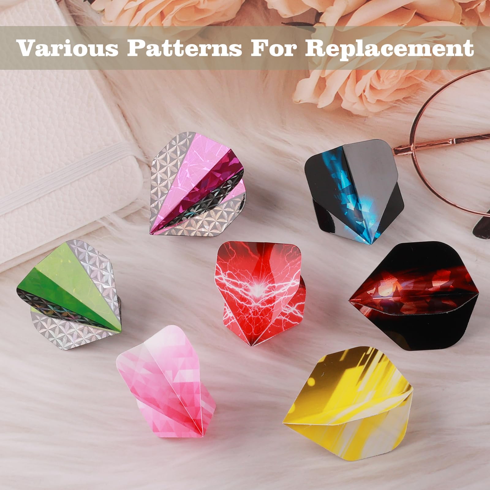 Deetenks 90PCS Dart Flights 30 Sets Durable Standard PET and Reflect Dart Flights Replacement Feather Tail Wing for Soft Tip Steel Tip Darts - Image 4
