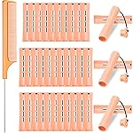 WILLBOND 36 Pieces Cold Wave Rod Hair Perm Rods Hair Rollers Perming Curlers with Steel Rat Tail Comb for Hairdressing Styling
