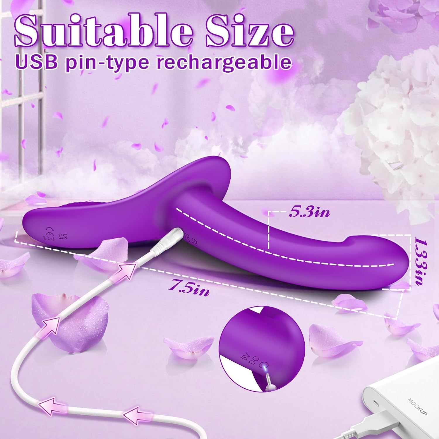 Vibrating Strap on Dildo, Double Ended Vibrator with Harness