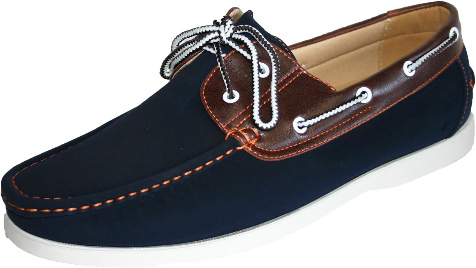 Men's Coolers Faux Nubuck Leather Loafer Lace Up Boat Deck Shoes Sizes 7-11