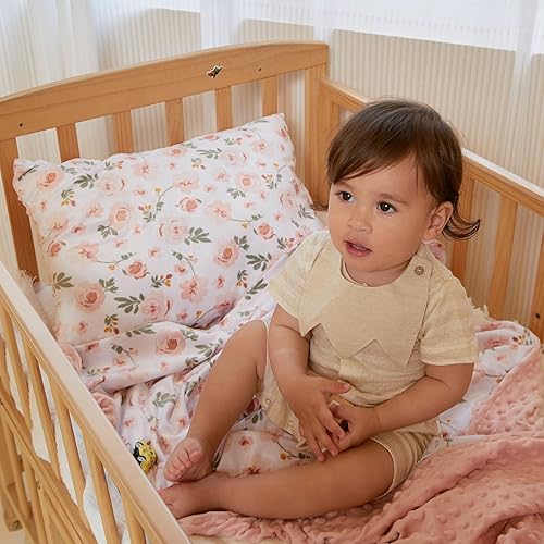 Miniatura 3 de DaysU Minky - Almohada para niños pequeños (flor, 13 x 19 x 0.75 pulgadas (plana))