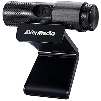AVerMedia Live Streamer CAM 313: Full HD 1080P Streaming Webcam, Privacy Shutter, Dual Microphone, 360 Degree Swivel Design, Exclusive AI Facial Tracking Stickers. (PW313)