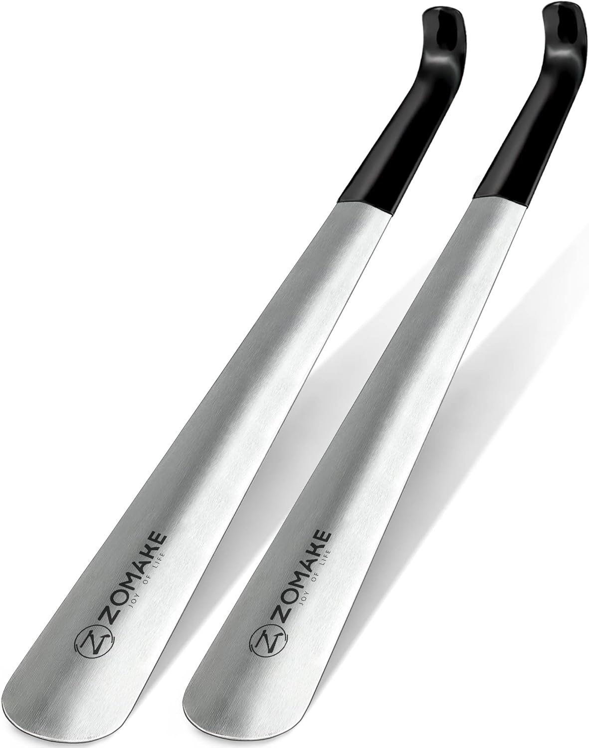 ZOMAKE Metal Shoe Horn Long Handle Shoehorn 2Pcs Extra