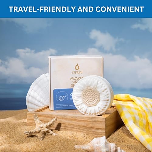 Miniatura 8 de Barra de champú de agua de arroz para el crecimiento del cabello con aceite de coco, barra sólida para fortalecer y engrosar el cabello,