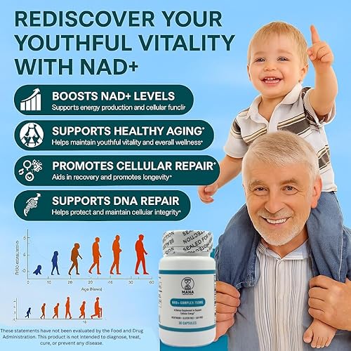 Miniatura 3 de Complejo NAD+ de 750 mg  con niacina y vitamina C  vegano, sin gluten, sin OMG  30 cápsulas