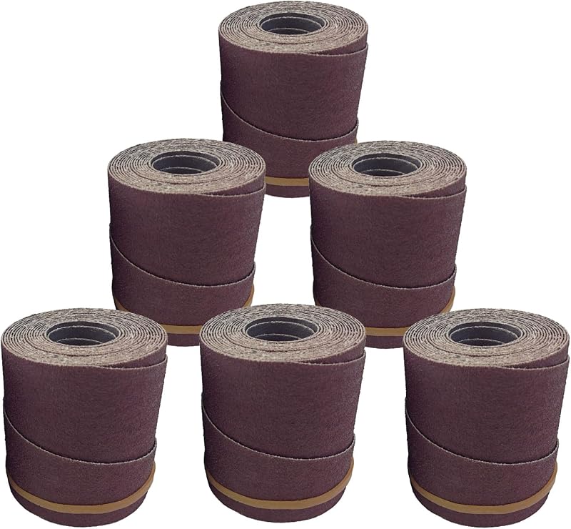 Pre-Cut Sandpaper Rolls | 60 Grit | 6 Pack | for Supermax 19-38 Drum Sander by Monarch Industrial