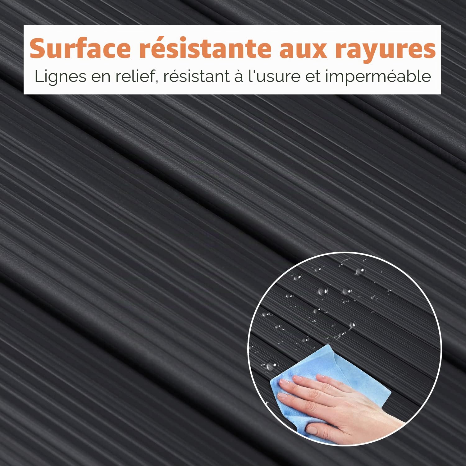 Sekey Brise-Vue en PVC - 160 x 500 cm - Double Renfort intérieur - avec Serre-câbles - Brise-Vue - Brise-Vue - Imperméable - sans perçage - pour Balcon, Jardin, Anthracite